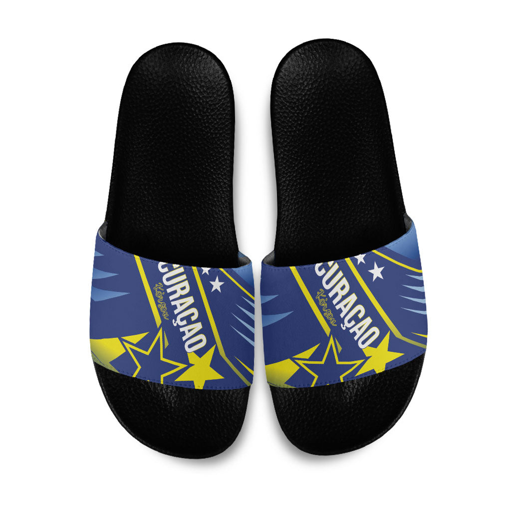 Country of Curacao Slide Sandals Proud of Our Flag