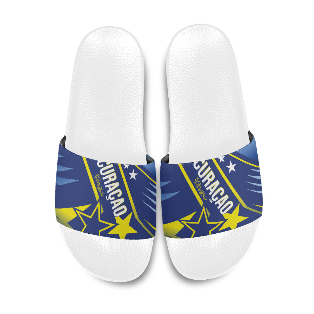 Country of Curacao Slide Sandals Proud of Our Flag