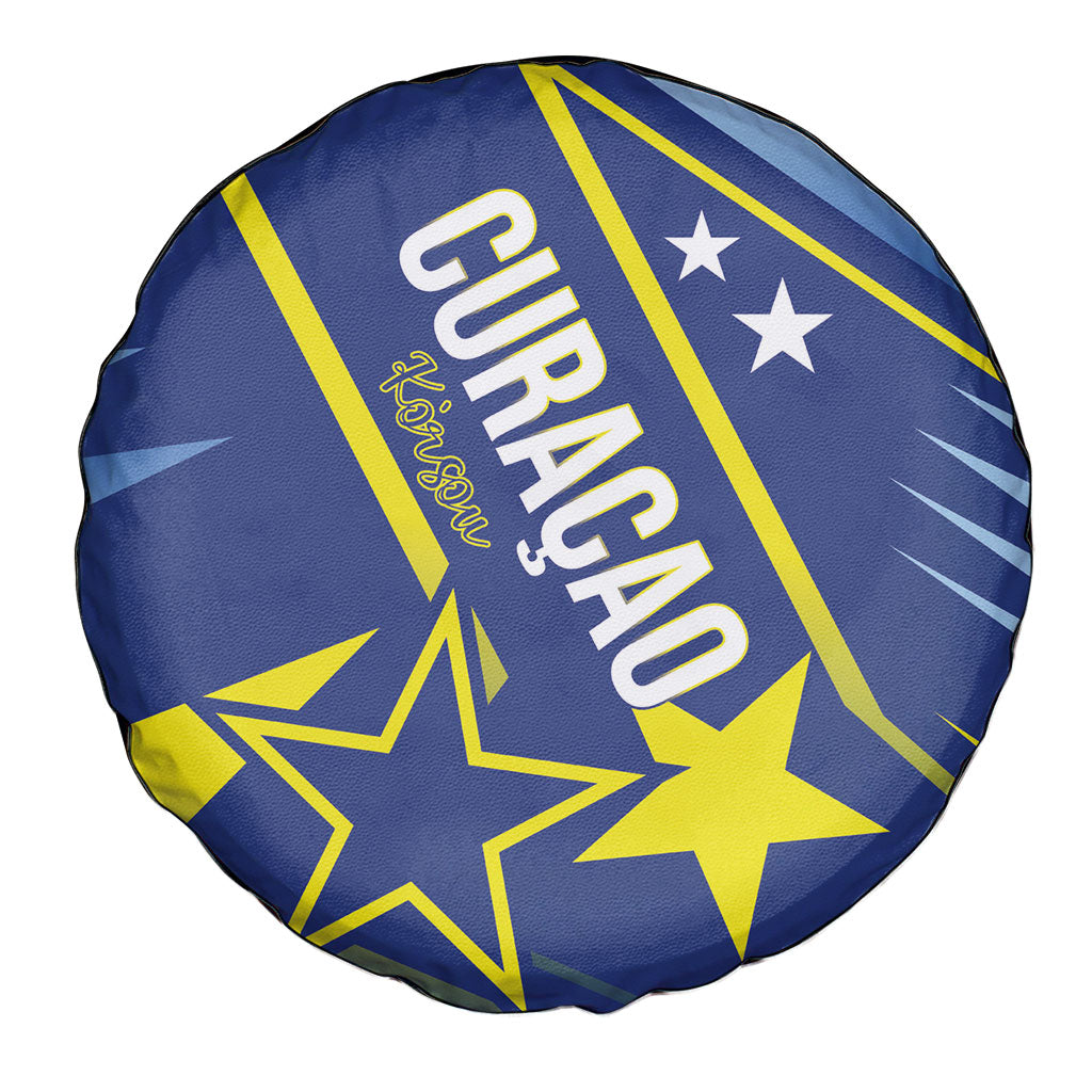 Country of Curacao Spare Tire Cover Proud of Our Flag