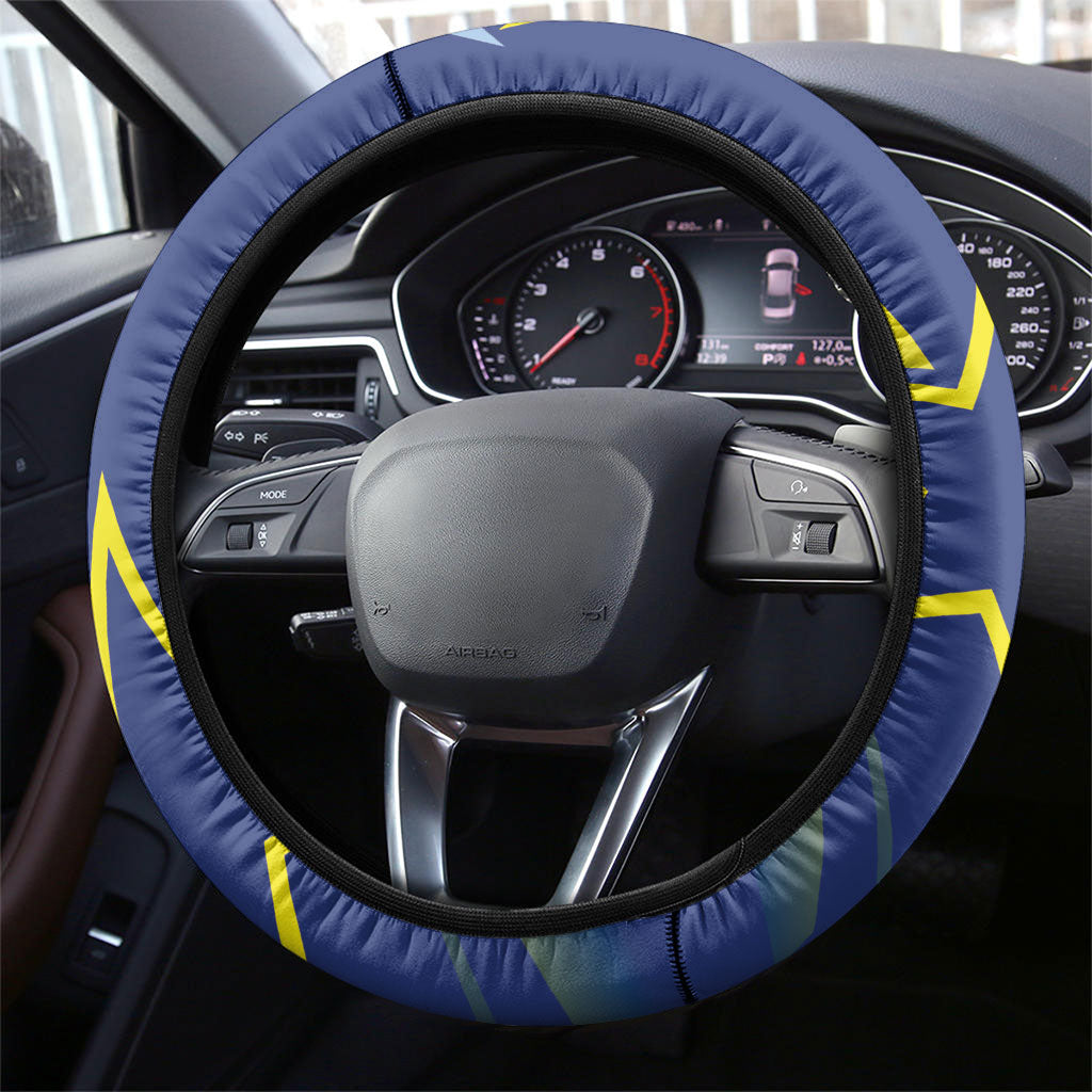 Country of Curacao Steering Wheel Cover Proud of Our Flag