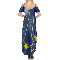 Personalized Country of Curacao Summer Maxi Dress Proud of Our Flag