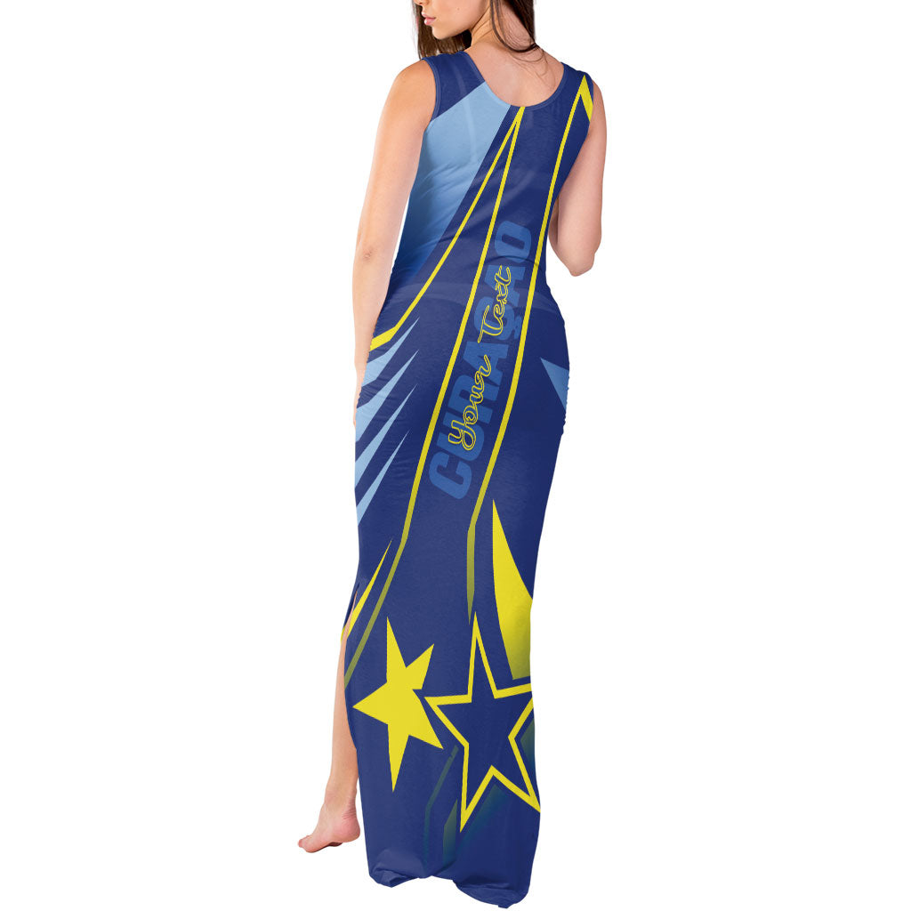 Personalized Country of Curacao Tank Maxi Dress Proud of Our Flag
