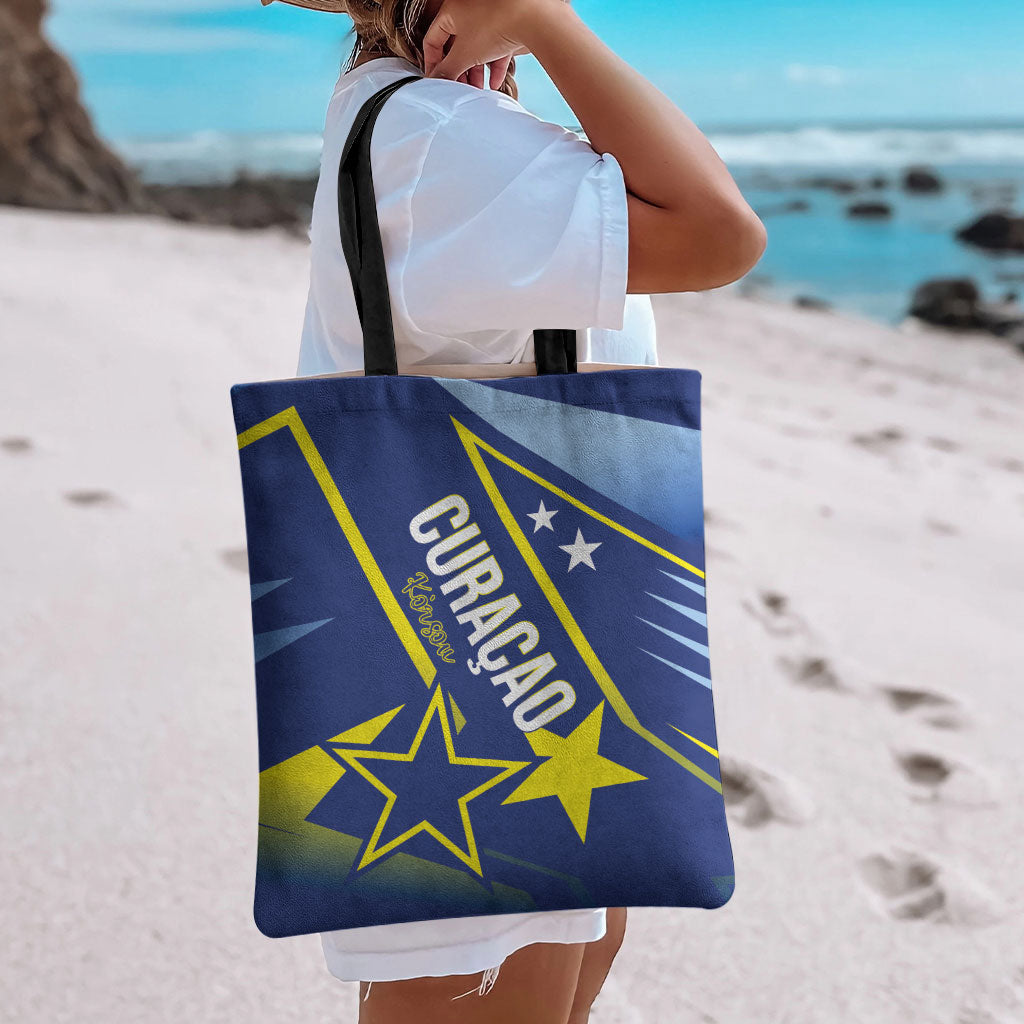 Country of Curacao Tote Bag Proud of Our Flag