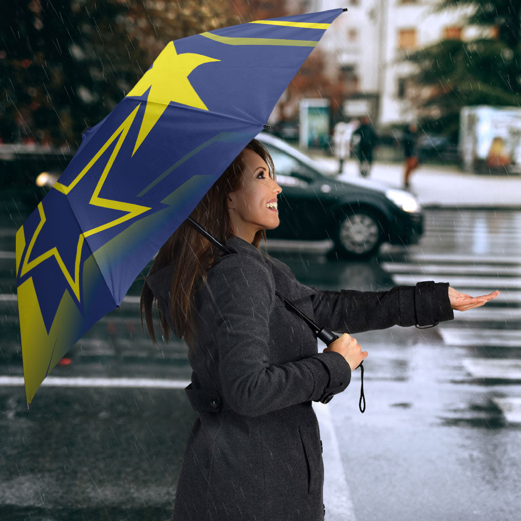 Country of Curacao Umbrella Proud of Our Flag