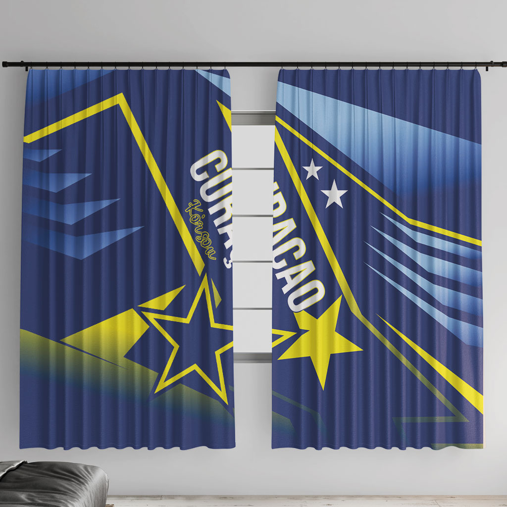 Country of Curacao Window Curtain Proud of Our Flag