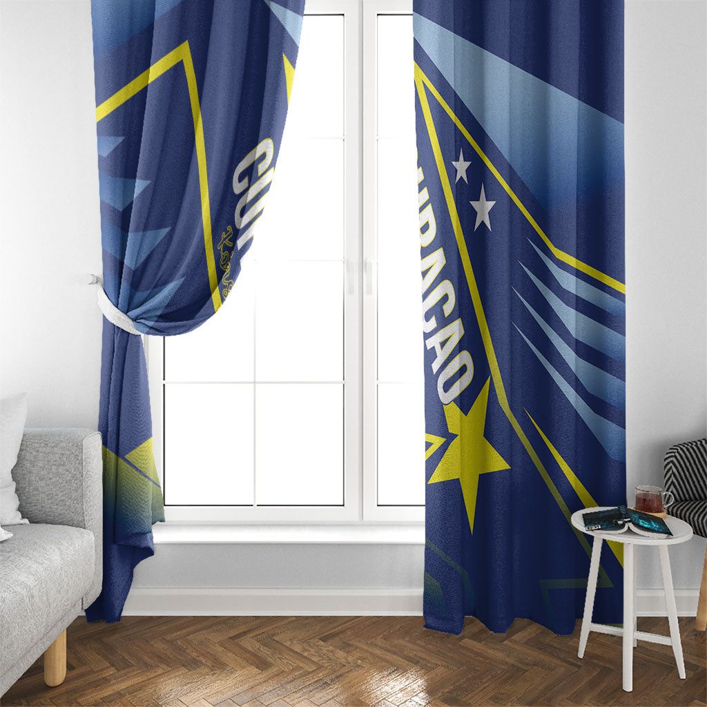 Country of Curacao Window Curtain Proud of Our Flag