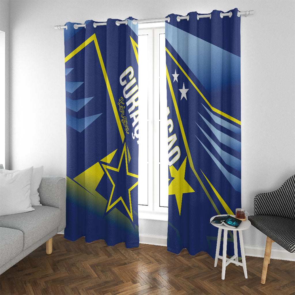 Country of Curacao Window Curtain Proud of Our Flag