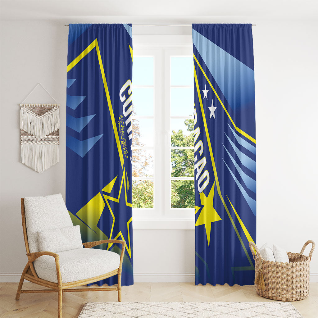 Country of Curacao Window Curtain Proud of Our Flag