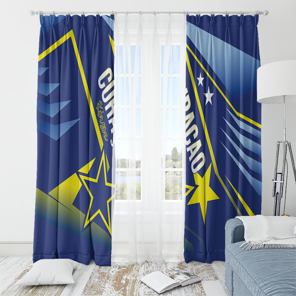 Country of Curacao Window Curtain Proud of Our Flag