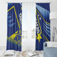 Country of Curacao Window Curtain Proud of Our Flag