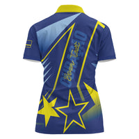 Personalized Country of Curacao Women Polo Shirt Proud of Our Flag