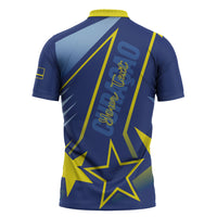 Personalized Country of Curacao Zipper Polo Shirt Proud of Our Flag