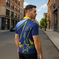 Personalized Country of Curacao Zipper Polo Shirt Proud of Our Flag