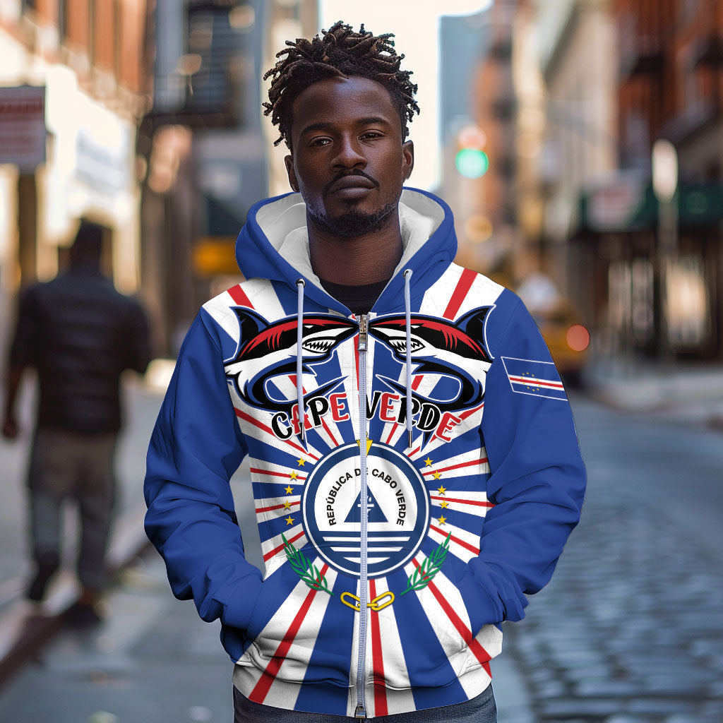 Personalized Cape Verde 1975 Zip Hoodie Happy Independence Day