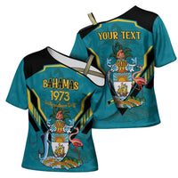Personalized Bahamas 1973 Cross Shoulder Shirt Happy Independence Day