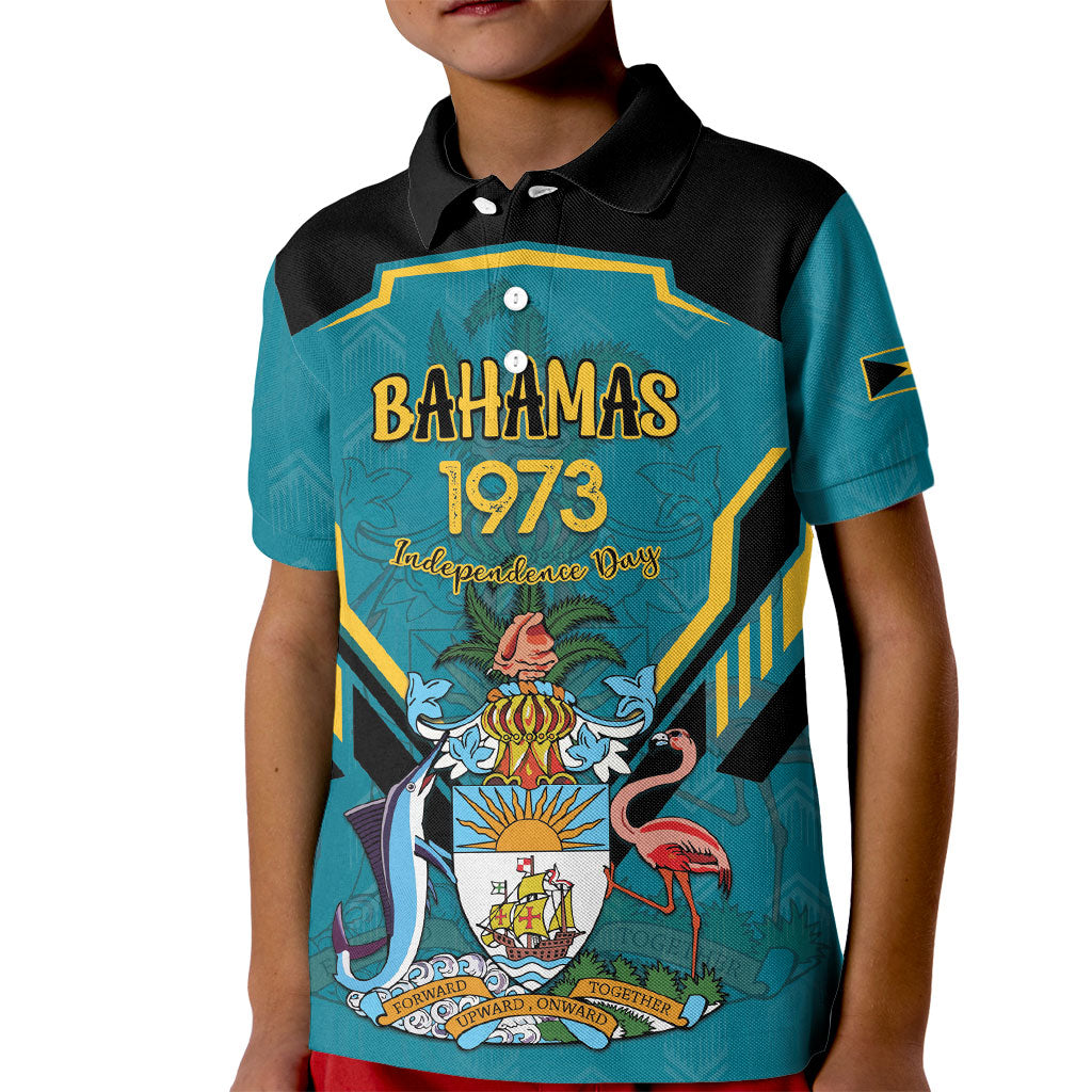 Personalized Bahamas 1973 Kid Polo Shirt Happy Independence Day