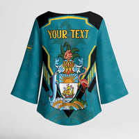 Personalized Bahamas 1973 Kimono Sleeve Blouse Happy Independence Day