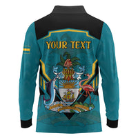 Personalized Bahamas 1973 Long Sleeve Polo Shirt Happy Independence Day