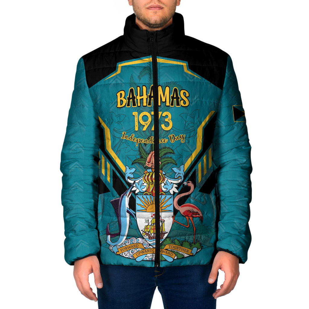 Personalized Bahamas 1973 Padded Jacket Happy Independence Day