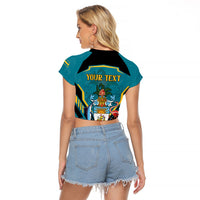 Personalized Bahamas 1973 Raglan Cropped T Shirt Happy Independence Day