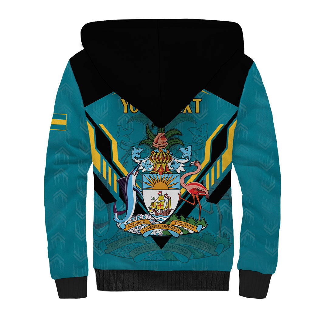 Personalized Bahamas 1973 Sherpa Hoodie Happy Independence Day