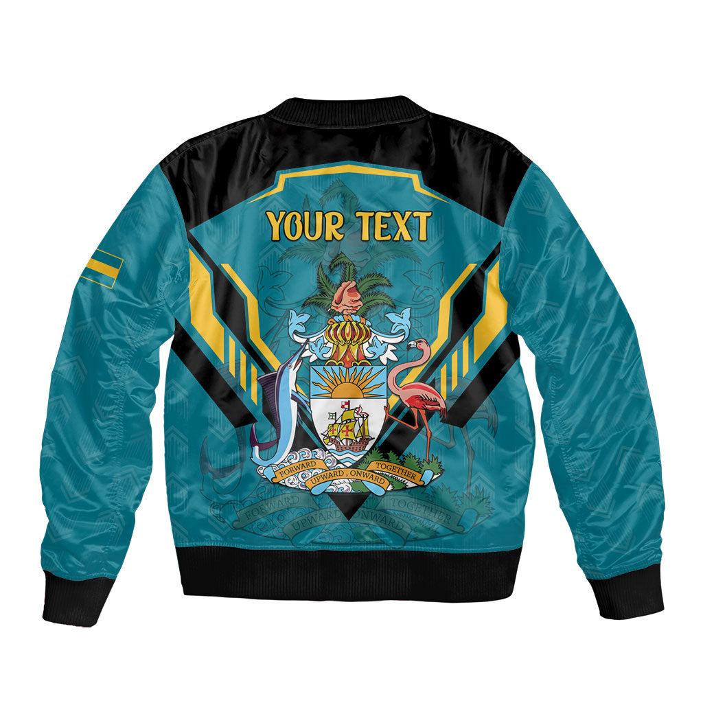 Personalized Bahamas 1973 Sleeve Zip Bomber Jacket Happy Independence Day
