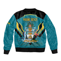Personalized Bahamas 1973 Sleeve Zip Bomber Jacket Happy Independence Day