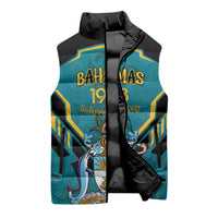 Personalized Bahamas 1973 Sleeveless Puffer Jacket Happy Independence Day