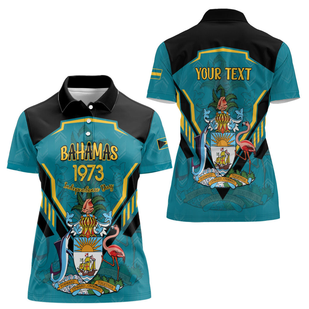 Personalized Bahamas 1973 Women Polo Shirt Happy Independence Day