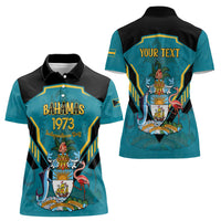 Personalized Bahamas 1973 Women Polo Shirt Happy Independence Day