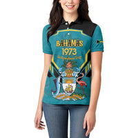 Personalized Bahamas 1973 Women Polo Shirt Happy Independence Day