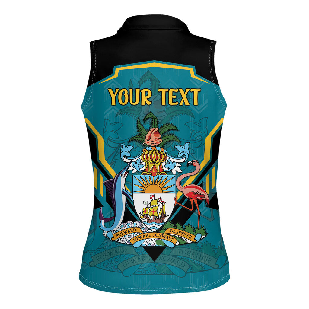 Personalized Bahamas 1973 Women Sleeveless Polo Shirt Happy Independence Day