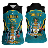 Personalized Bahamas 1973 Women Sleeveless Polo Shirt Happy Independence Day