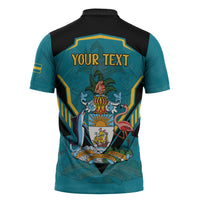 Personalized Bahamas 1973 Zipper Polo Shirt Happy Independence Day