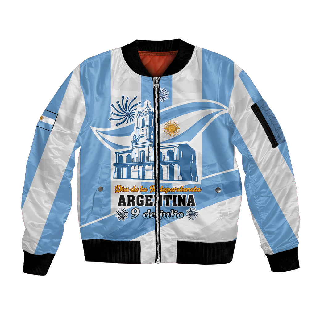 9 July Argentina Independence Day Sleeve Zip Bomber Jacket The House Of Tucuman Special Version - Wonder Print Shop