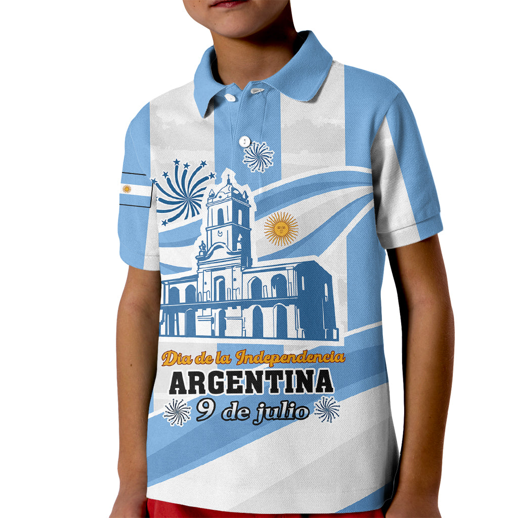 Custom 9 July Argentina Independence Day Kid Polo Shirt The House Of Tucuman Special Version - Wonder Print Shop