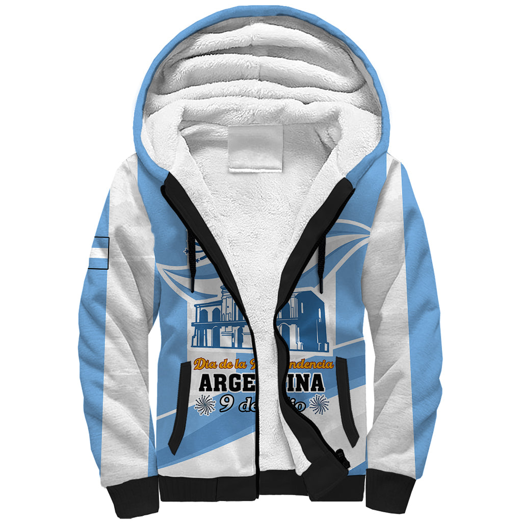 Custom 9 July Argentina Independence Day Sherpa Hoodie The House Of Tucuman Special Version - Wonder Print Shop