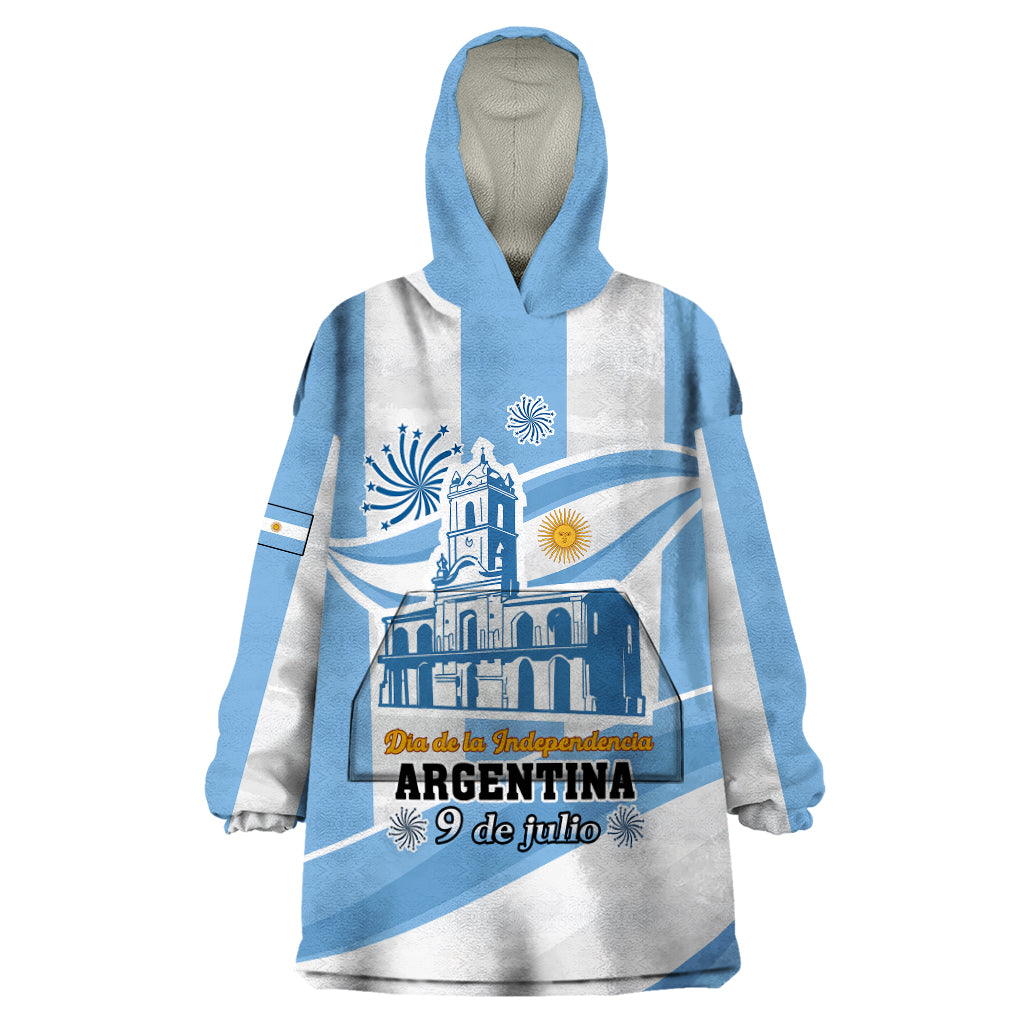 Custom 9 July Argentina Independence Day Wearable Blanket Hoodie The House Of Tucuman Special Version - Wonder Print Shop
