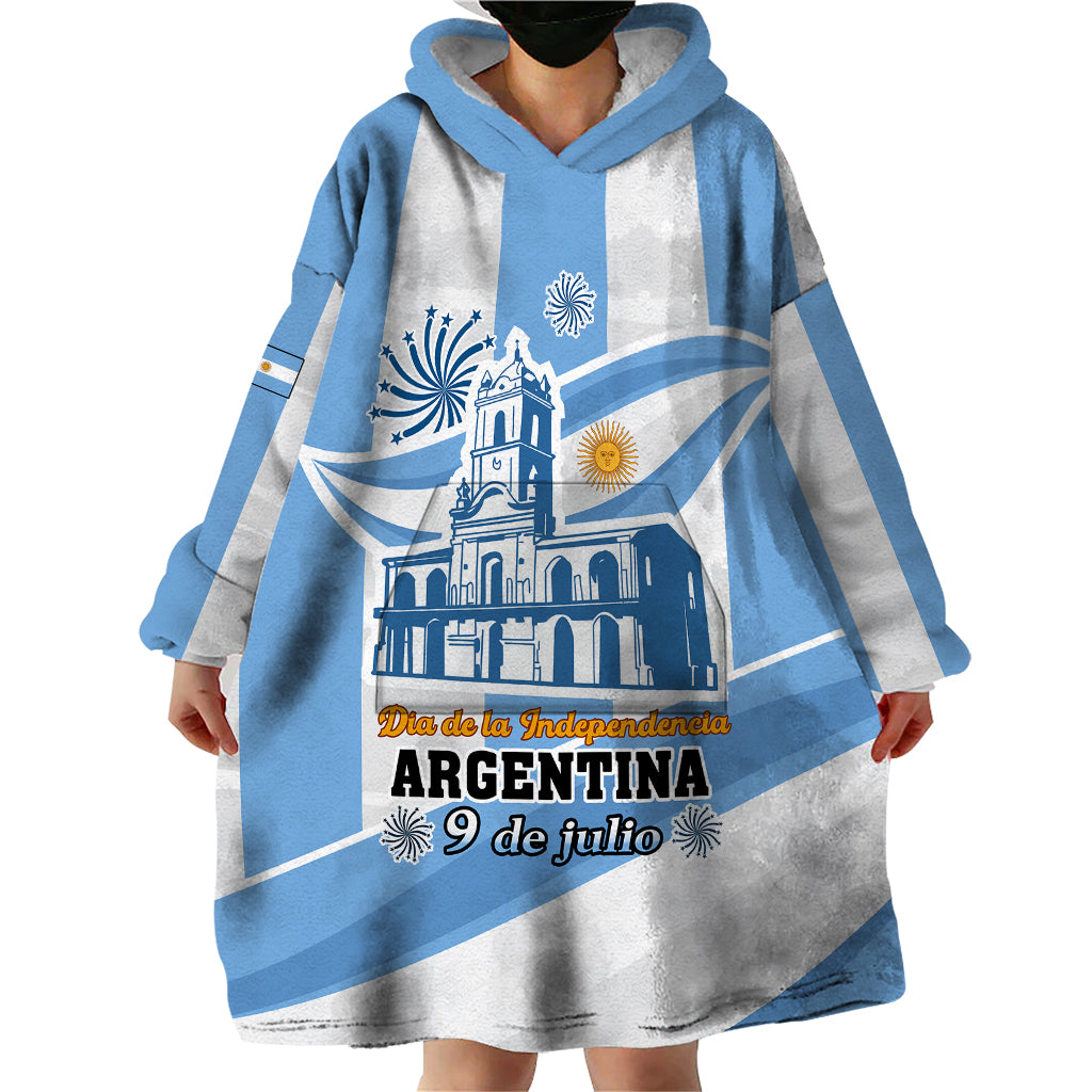 Custom 9 July Argentina Independence Day Wearable Blanket Hoodie The House Of Tucuman Special Version - Wonder Print Shop