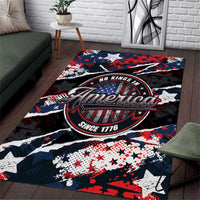 No Kings In America Since 1776 Area Rug Grunge Style - Wonder Print Shop