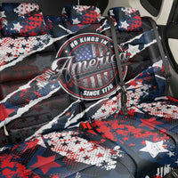No Kings In America Since 1776 Back Car Seat Cover Grunge Style - Wonder Print Shop