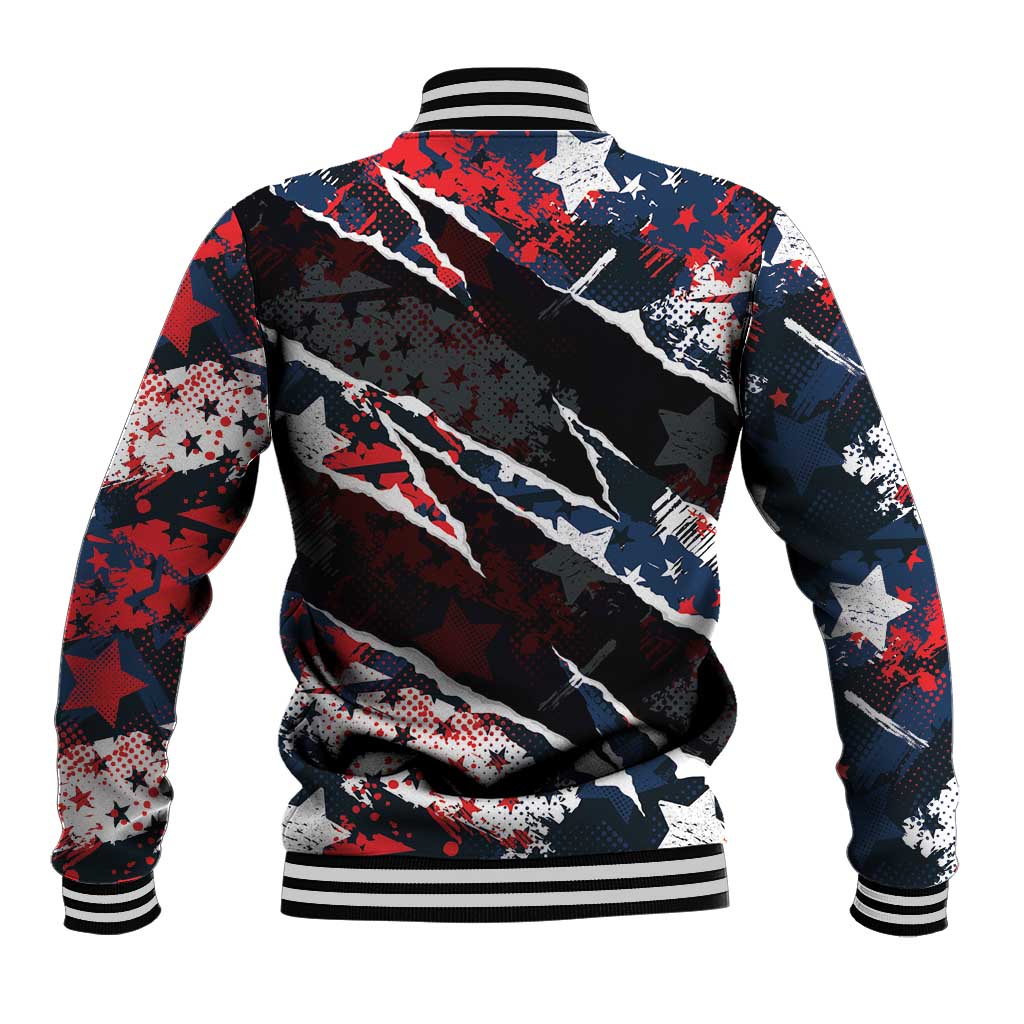 No Kings In America Since 1776 Baseball Jacket Grunge Style - Wonder Print Shop