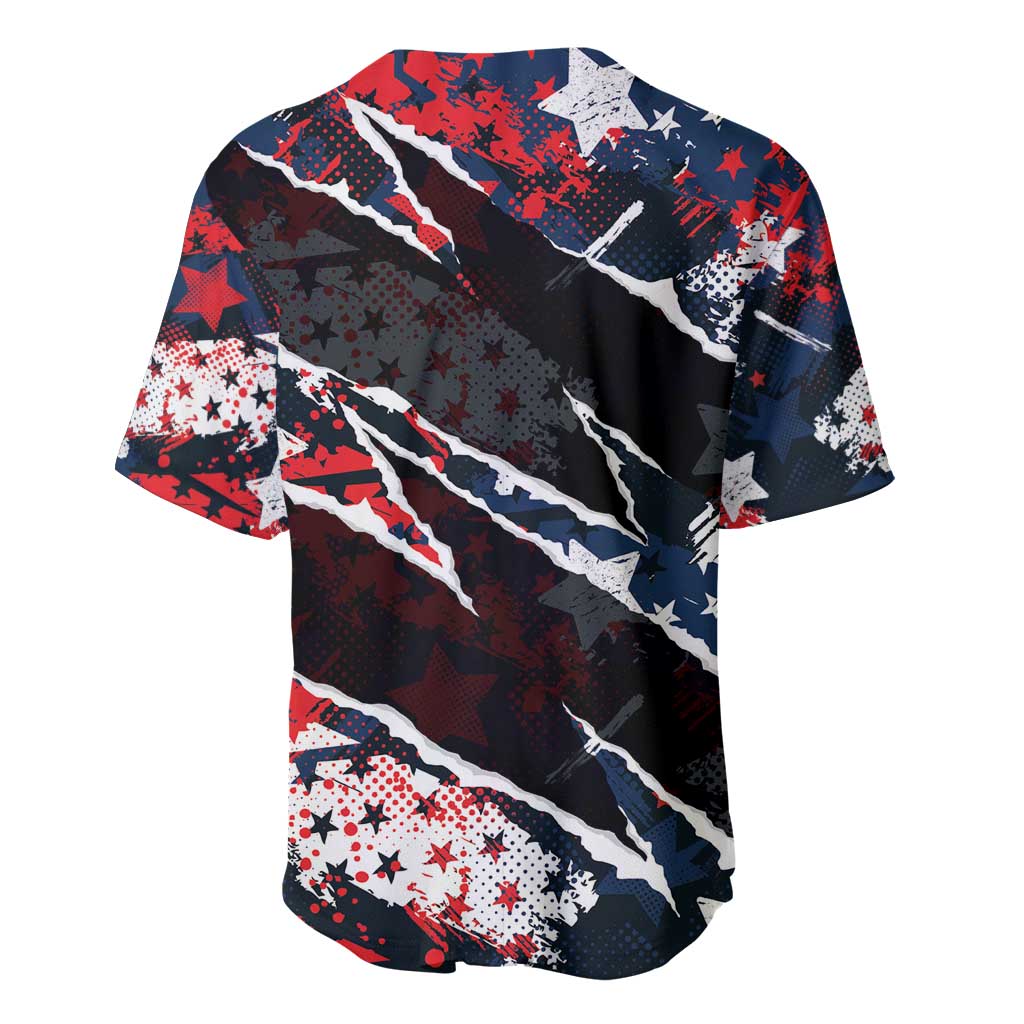 No Kings In America Since 1776 Baseball Jersey Grunge Style - Wonder Print Shop