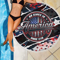 No Kings In America Since 1776 Beach Blanket Grunge Style - Wonder Print Shop