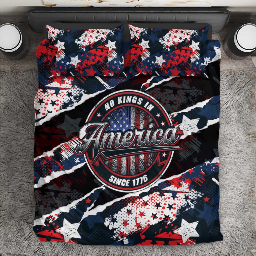No Kings In America Since 1776 Bedding Set Grunge Style - Wonder Print Shop
