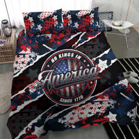 No Kings In America Since 1776 Bedding Set Grunge Style - Wonder Print Shop