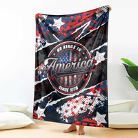 No Kings In America Since 1776 Blanket Grunge Style - Wonder Print Shop