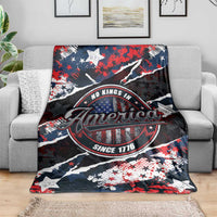No Kings In America Since 1776 Blanket Grunge Style - Wonder Print Shop