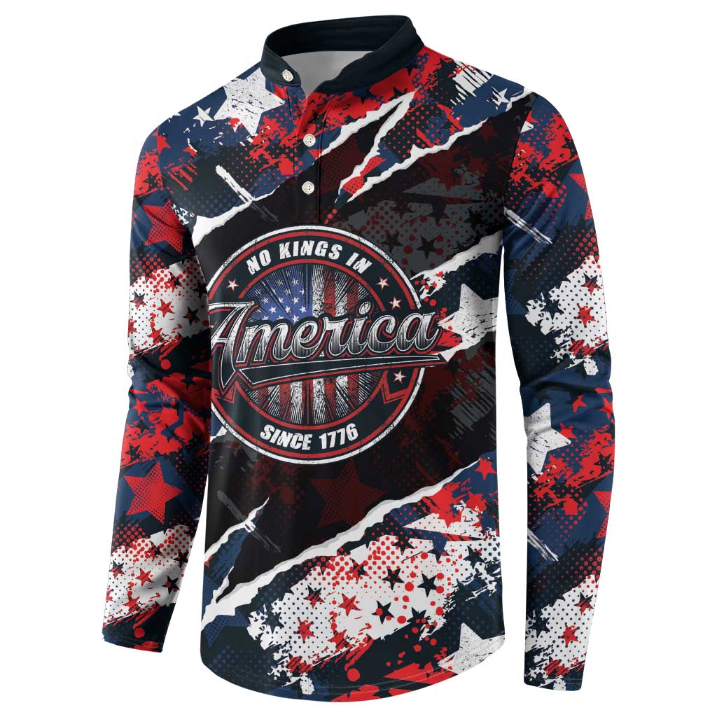 No Kings In America Since 1776 Button Sweatshirt Grunge Style - Wonder Print Shop