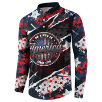 No Kings In America Since 1776 Button Sweatshirt Grunge Style - Wonder Print Shop